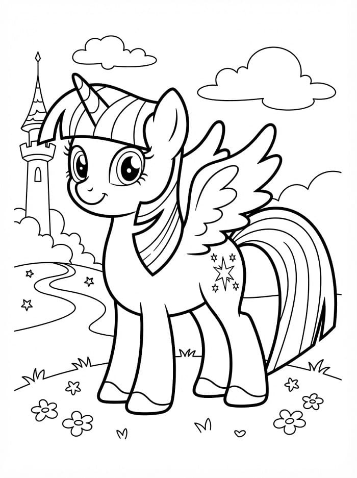 Coloriage Twilight Sparkle est mignonne