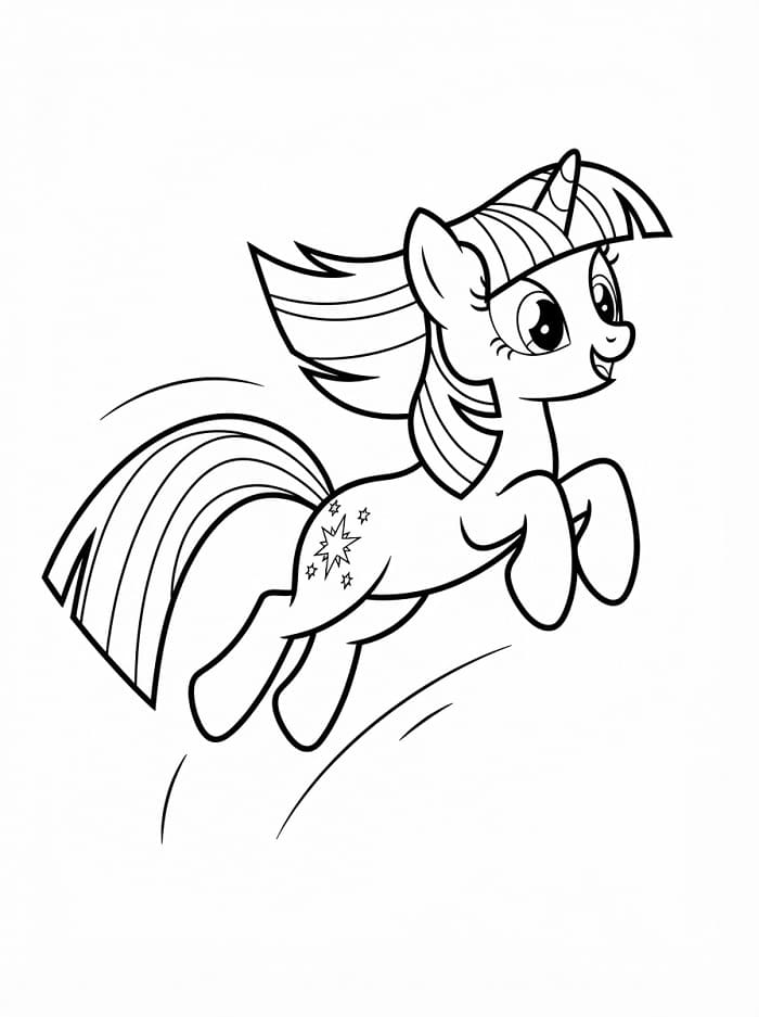 Coloriage Twilight Sparkle joyeuse