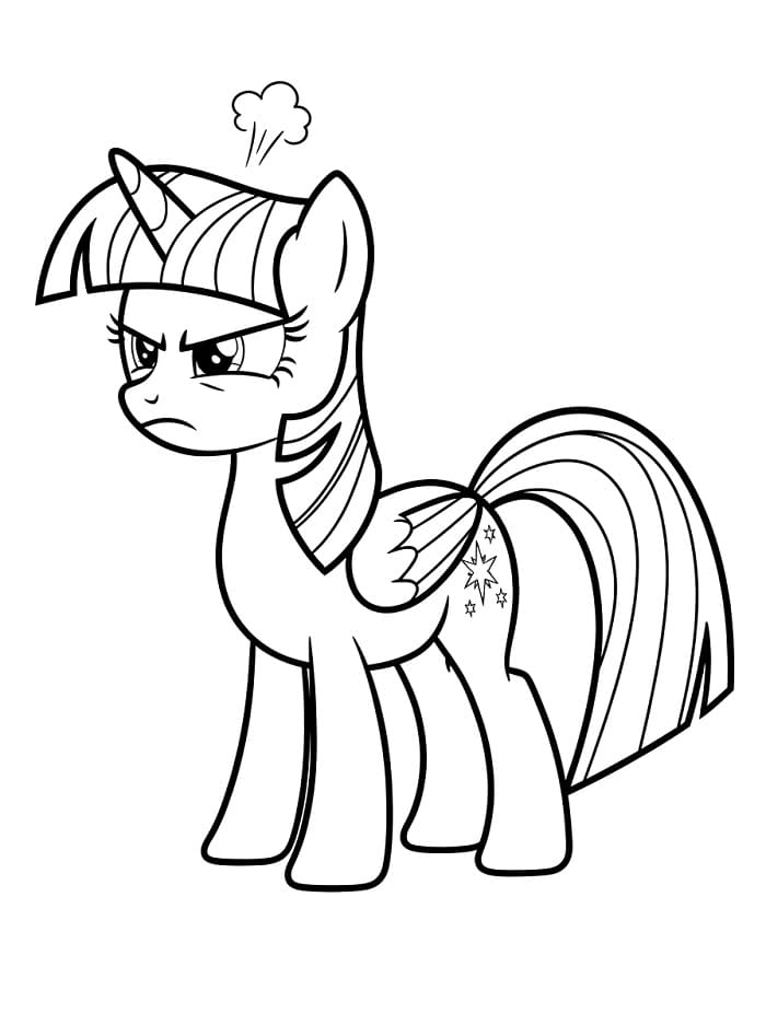 Coloriage Twilight Sparkle malheureuse