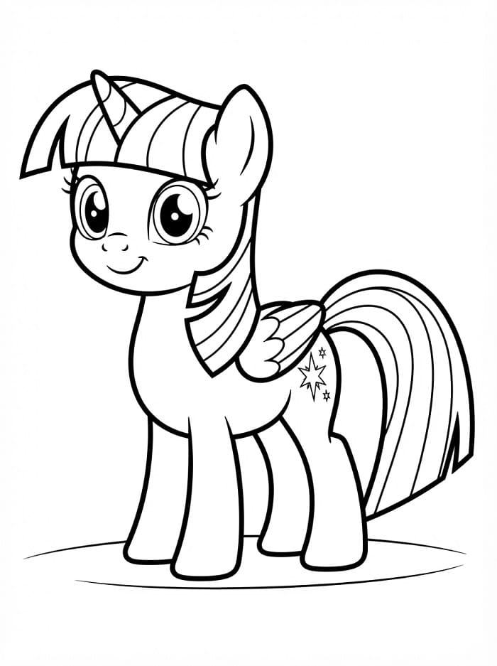 Coloriage Twilight Sparkle sourit