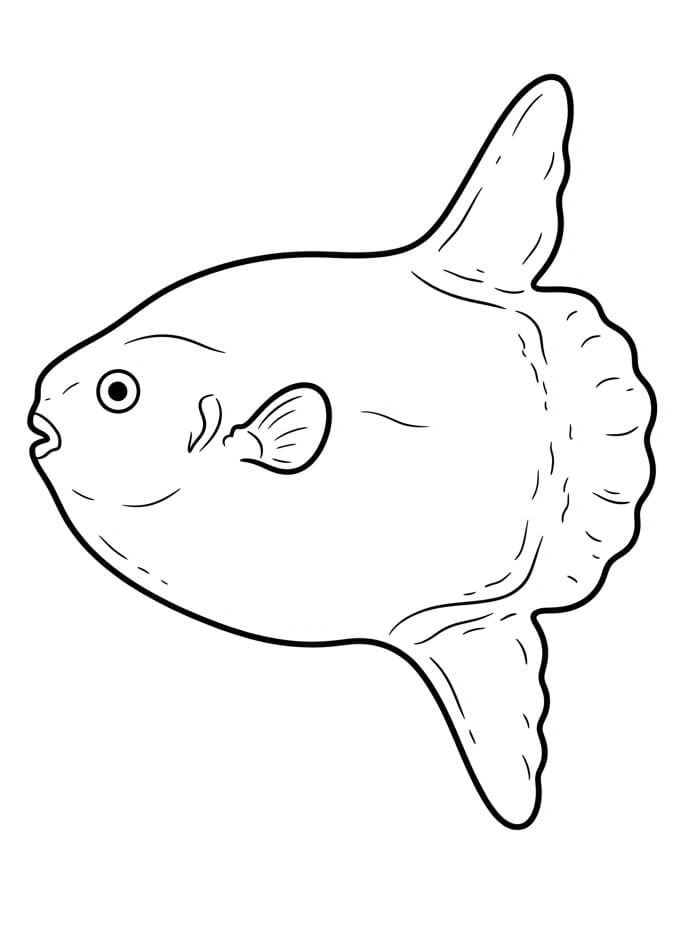 Coloriage Un poisson-lune