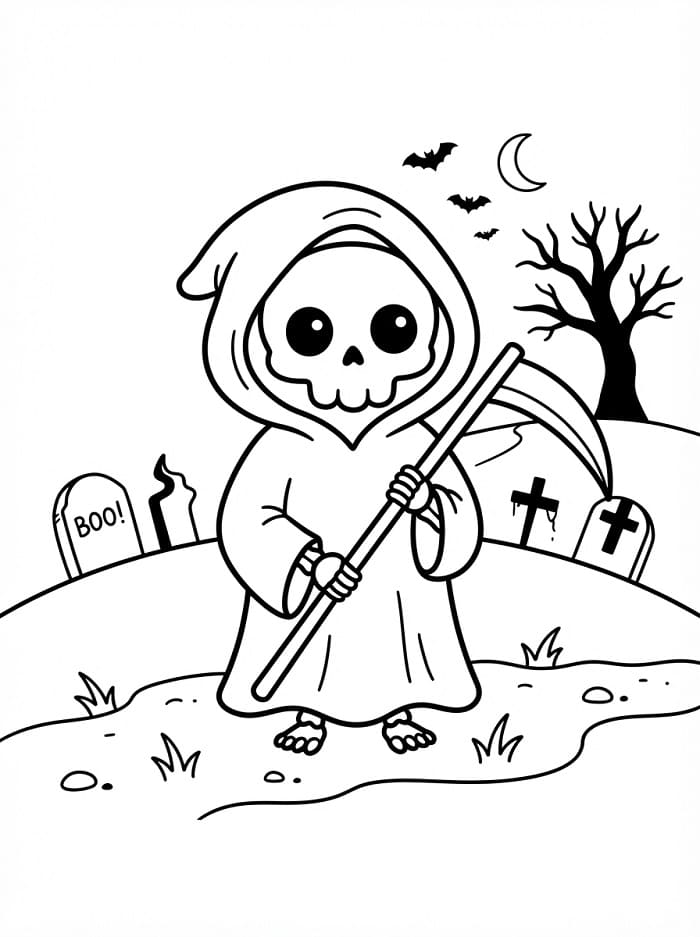 Coloriage Adorable Faucheuse