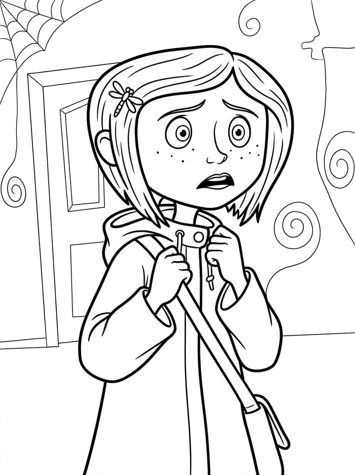 Coloriage Coraline Gratuit Pour les Enfants