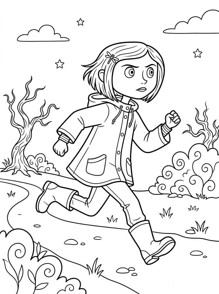 Coloriage Coraline Gratuit