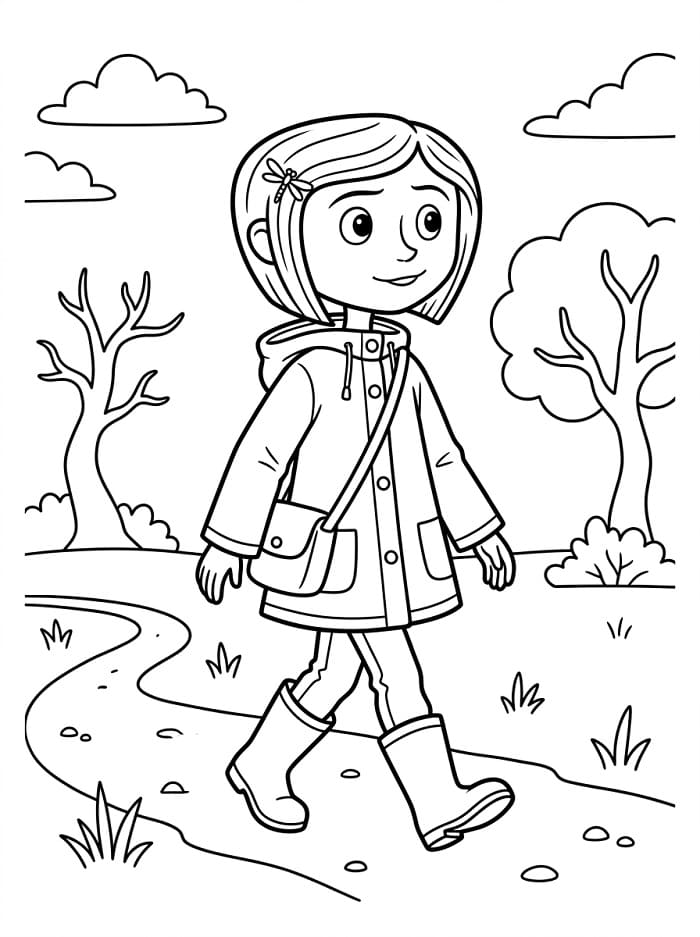 Coloriage Coraline Imprimable