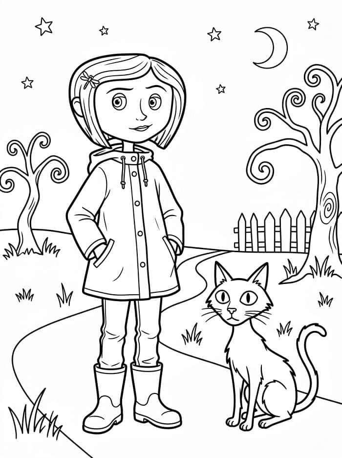 Coloriage Coraline Pour les Enfants