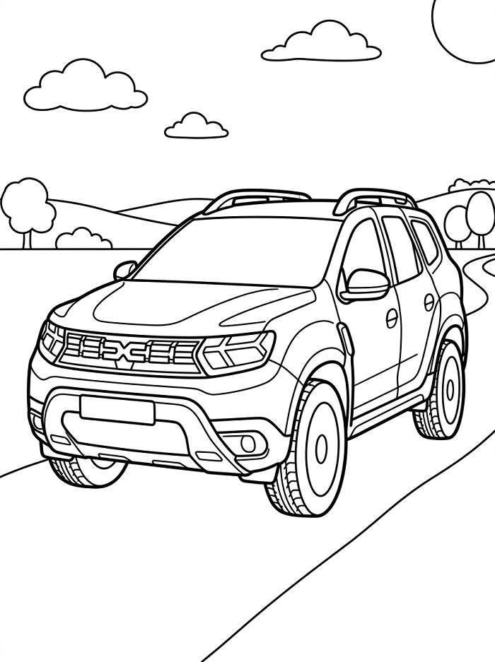 Coloriage Dacia moderne
