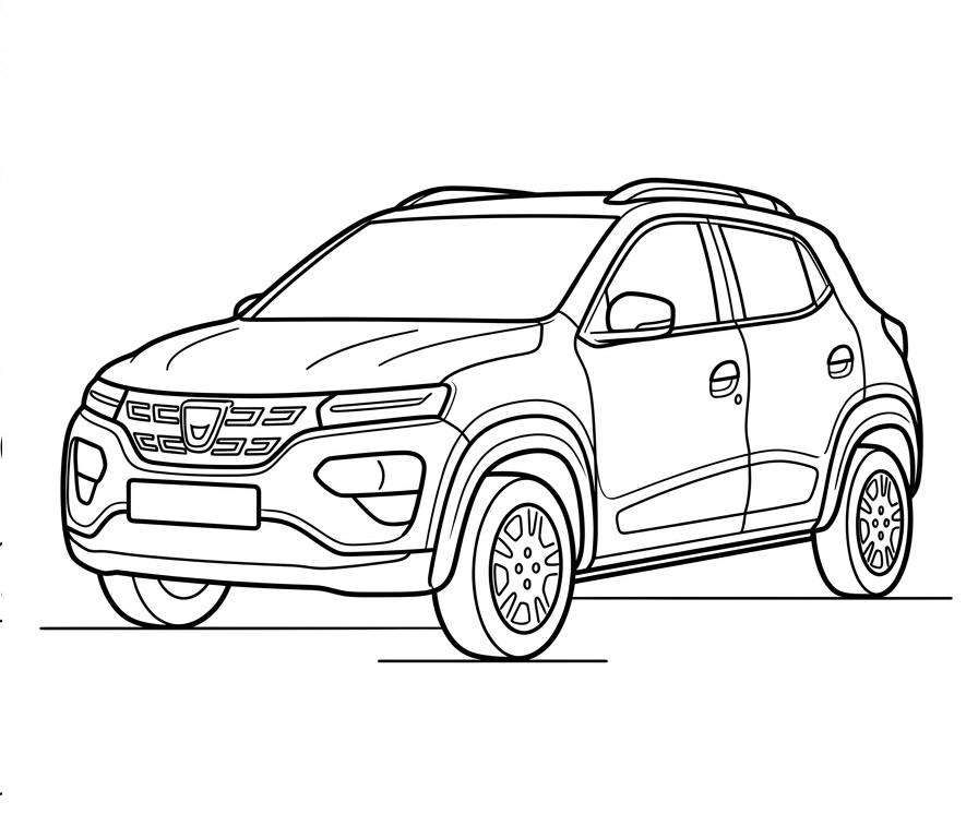 Coloriage Dacia Spring