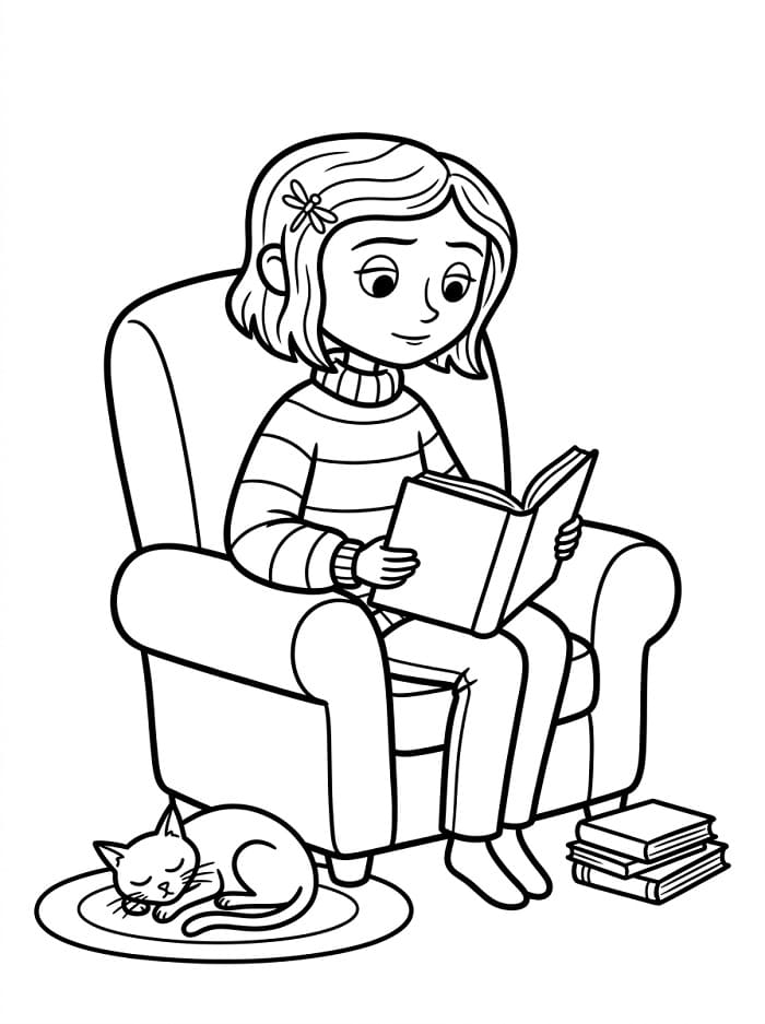 Coloriage Dessin de Coraline Gratuit