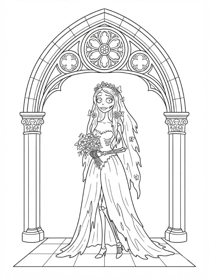Coloriage Dessin de Les Noces Funèbres Gratuit