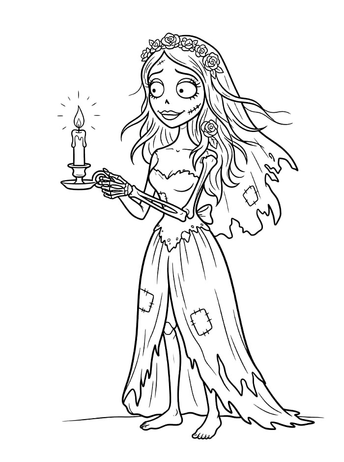 Coloriage Dessin de Les Noces Funèbres