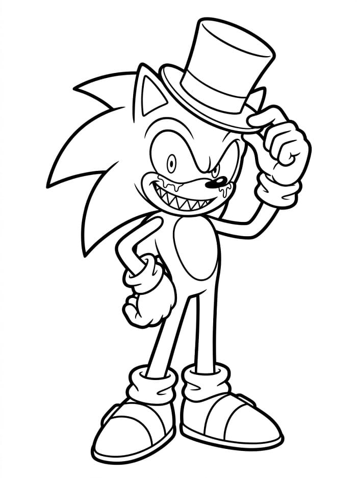 Coloriage Dessin de Sonic Exe Gratuit