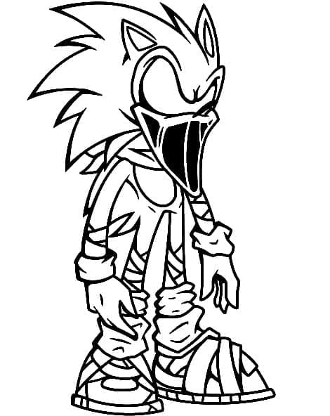 Coloriage Dessin de Sonic Exe