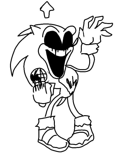Coloriage Dessin Gratuit de Sonic Exe