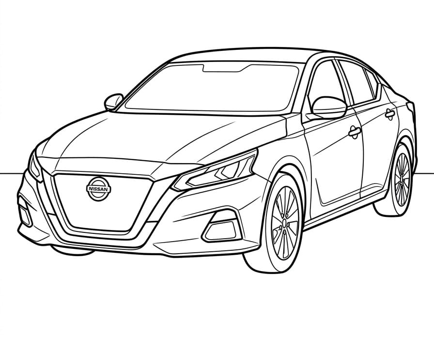 Coloriage Dessin Gratuit d'une Nissan