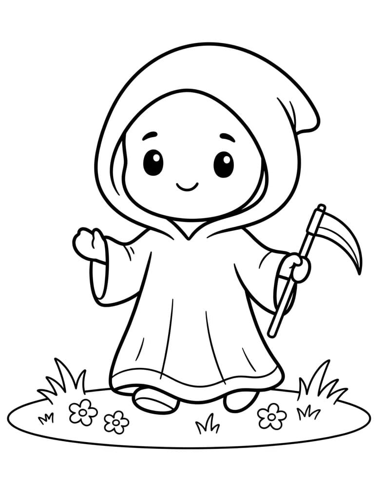 Coloriage Faucheuse Mignonne