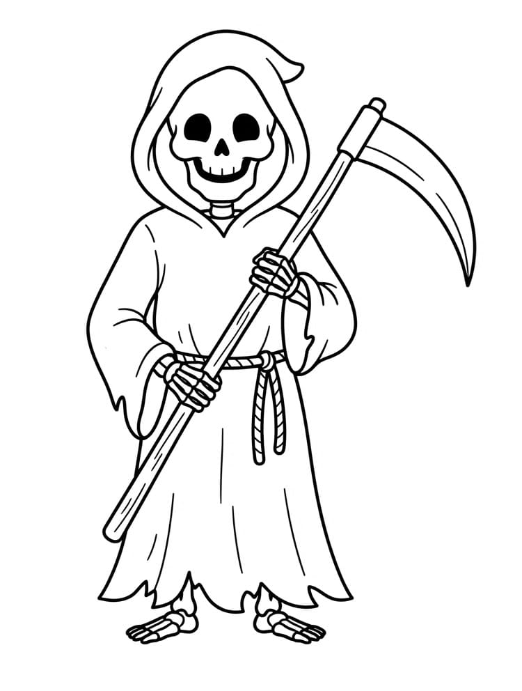 Coloriage La Faucheuse