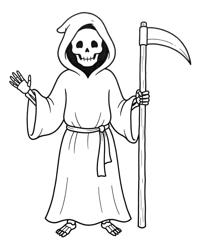 Coloriage Faucheuse simple