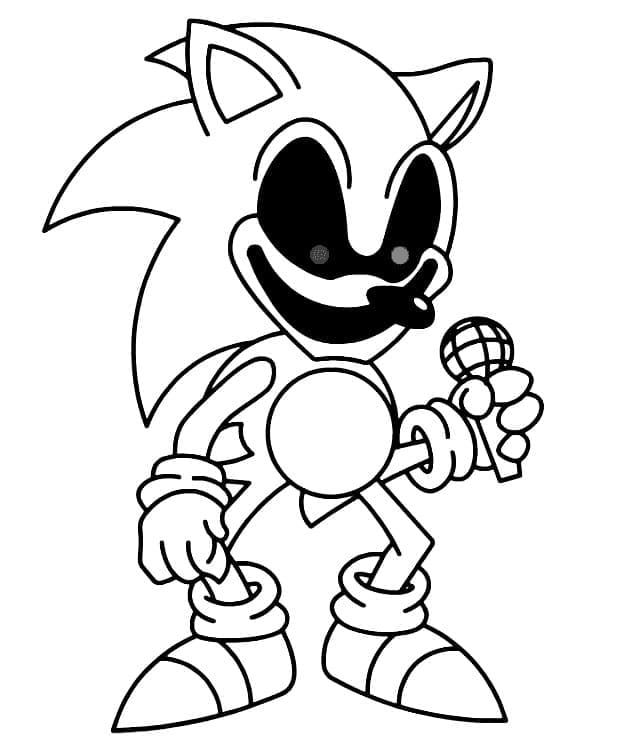 Coloriage Imprimable Gratuit Sonic Exe