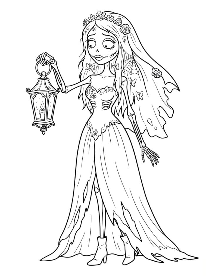 Coloriage Imprimable Noces Funèbres Pour les Enfants