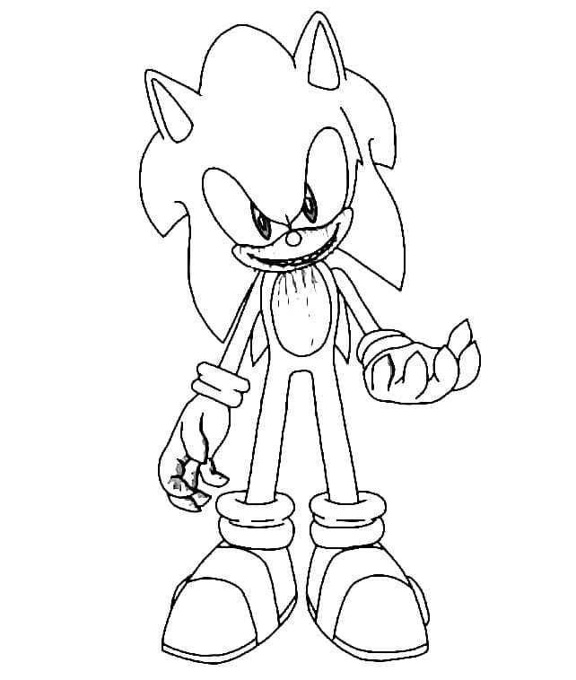 Coloriage Imprimable Sonic Exe