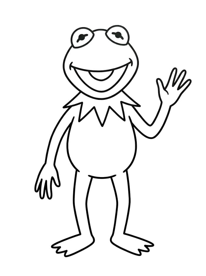 Coloriage Kermit très mignon