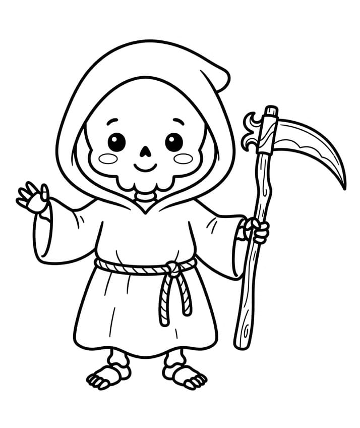 Coloriage La Petite Faucheuse