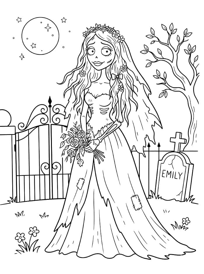 Coloriage Les Noces Funèbres 1