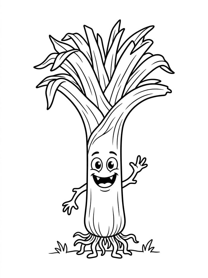 Coloriage Monstre-poireau