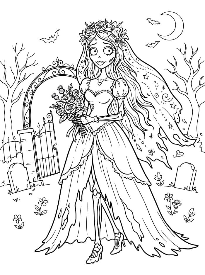 Coloriage Noces Funèbres Imprimable Gratuit