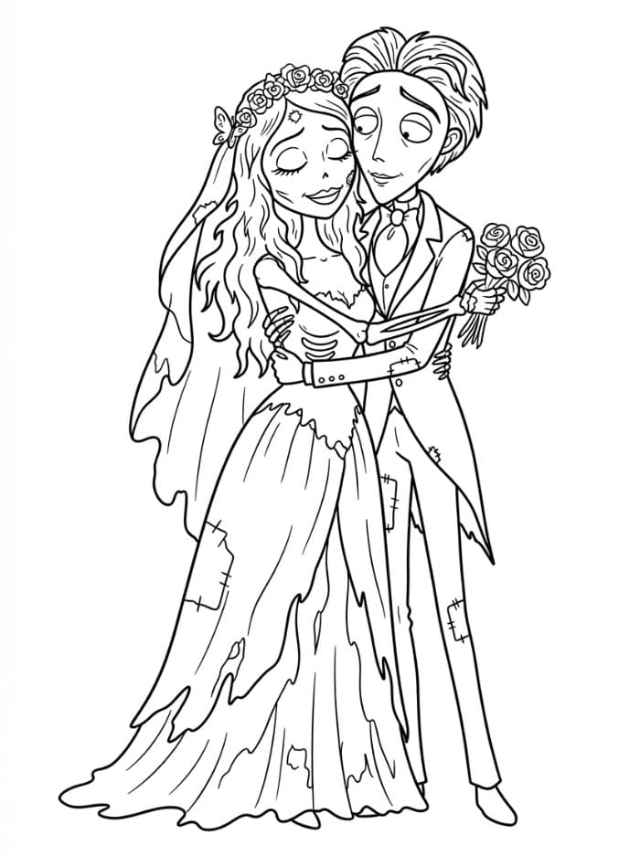 Coloriage Noces Funèbres Imprimable Pour les Enfants