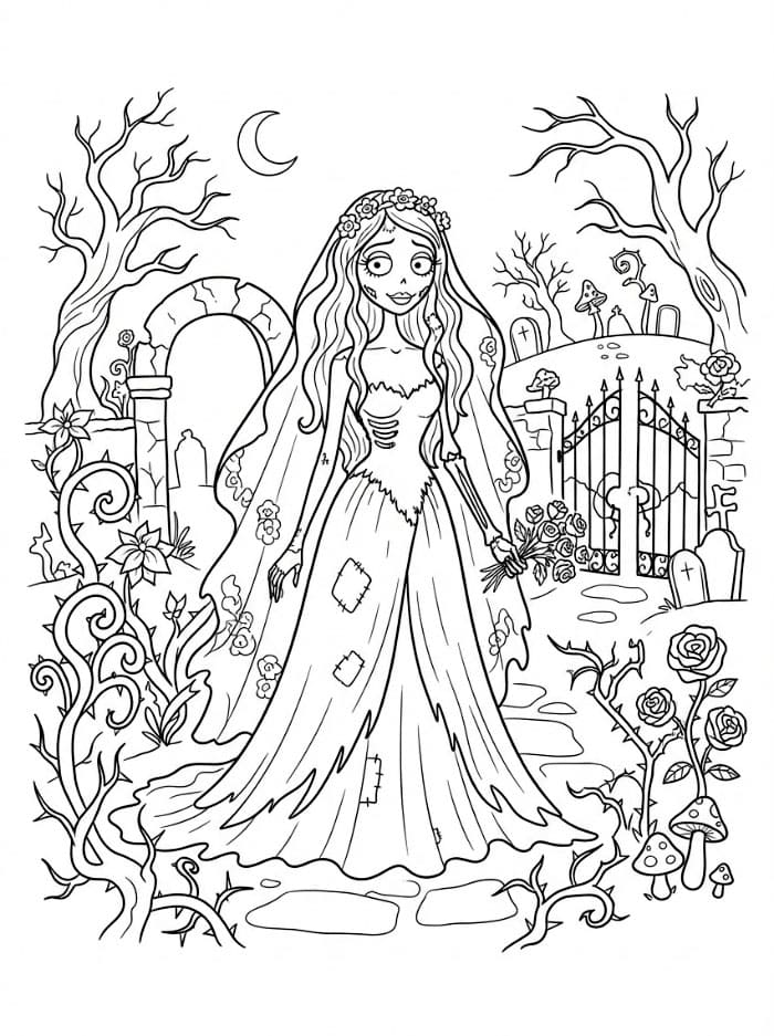 Coloriage Noces Funèbres Imprimable
