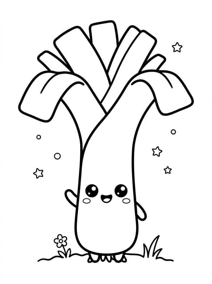 Coloriage Poireau