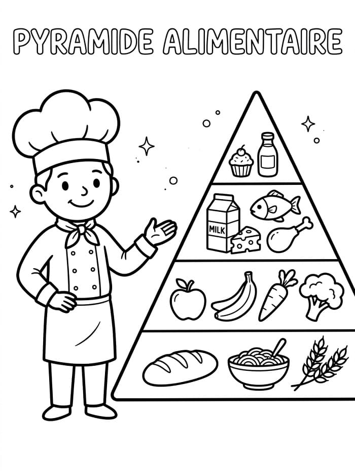Coloriage Pyramide Alimentaire Imprimable Gratuit