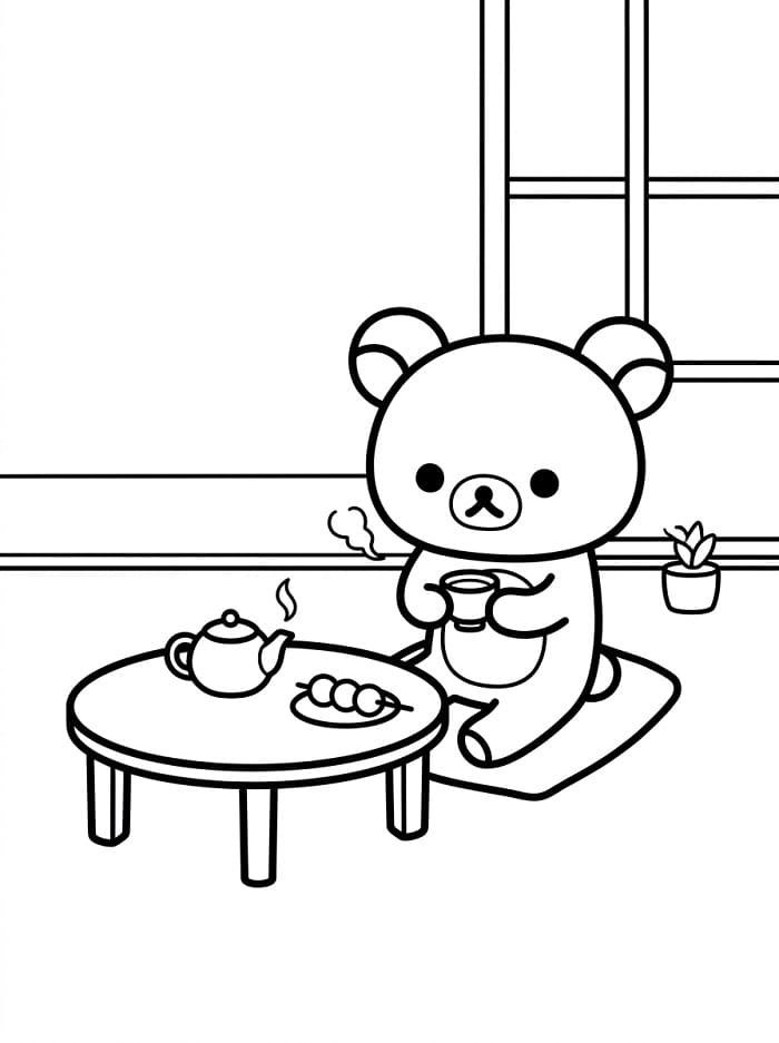 Coloriage Rilakkuma à la maison