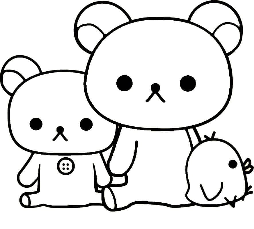 Coloriage Rilakkuma facile
