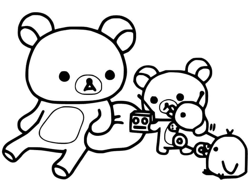 Coloriage Rilakkuma Gratuit Pour les Enfants