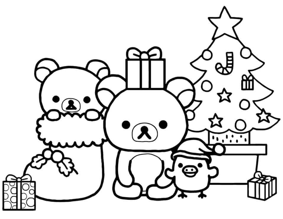 Coloriage Rilakkuma Imprimable Gratuit Pour les Enfants