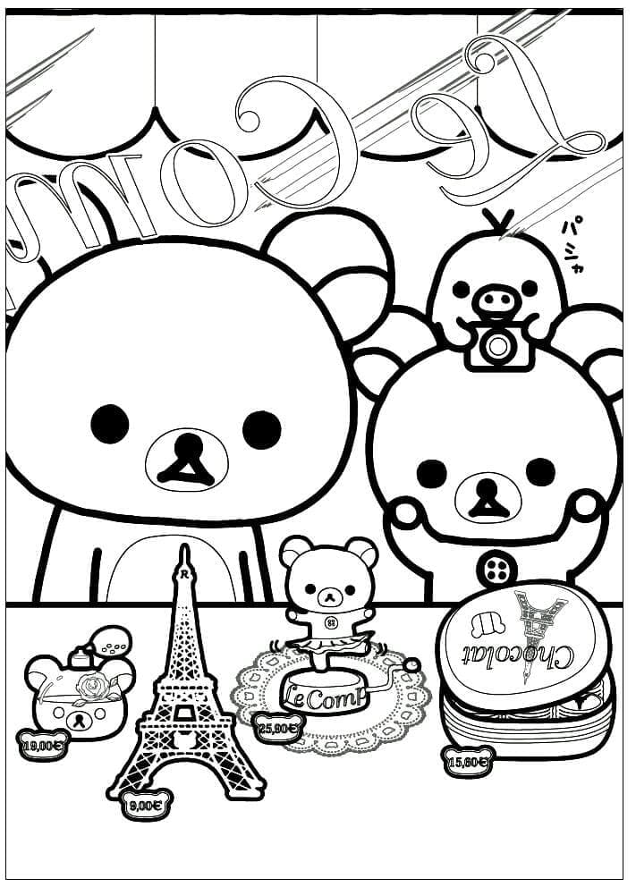 Coloriage Rilakkuma Imprimable Gratuit