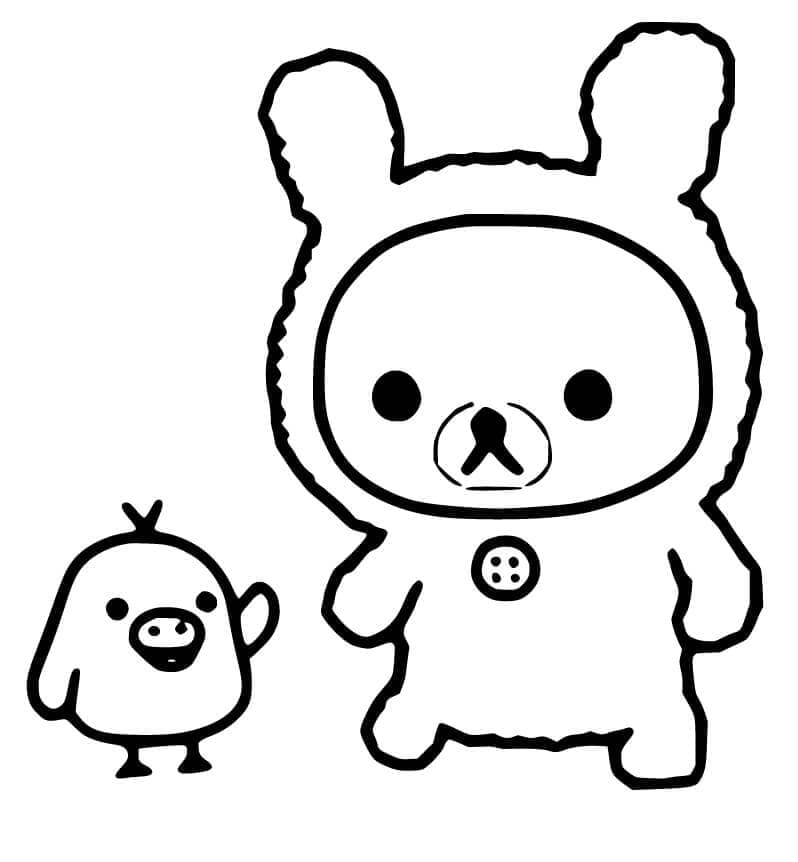 Coloriage Rilakkuma Imprimable Pour les Enfants