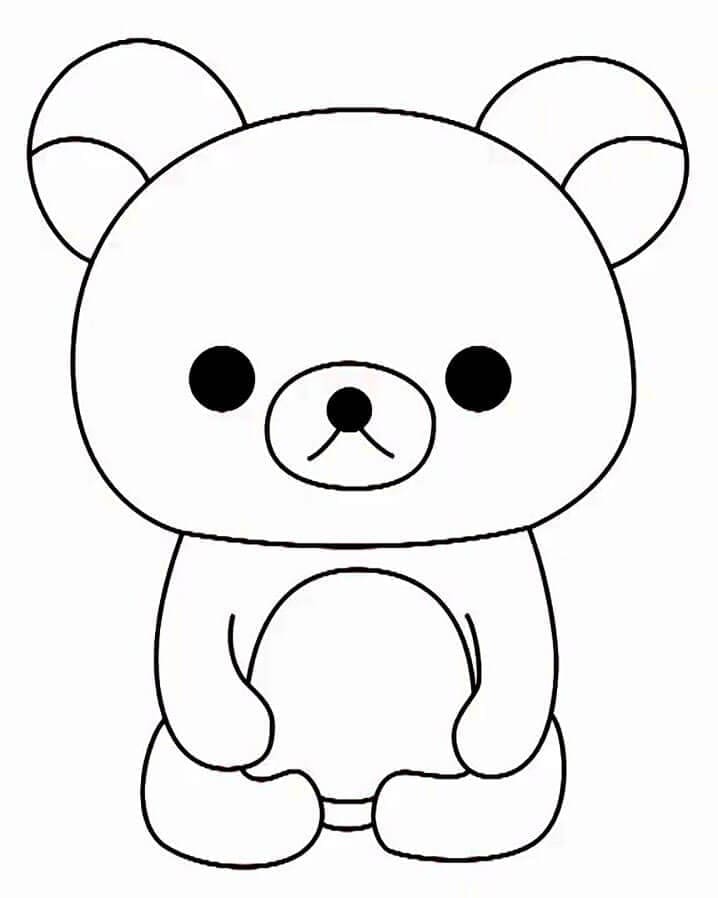 Coloriage Rilakkuma très mignon