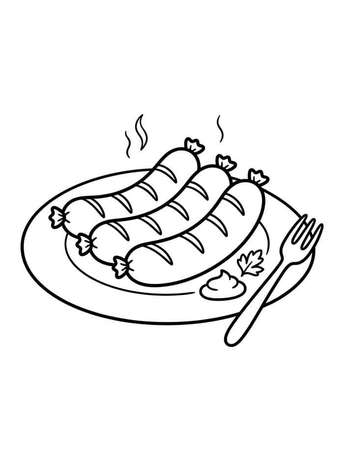 Coloriage Saucisse