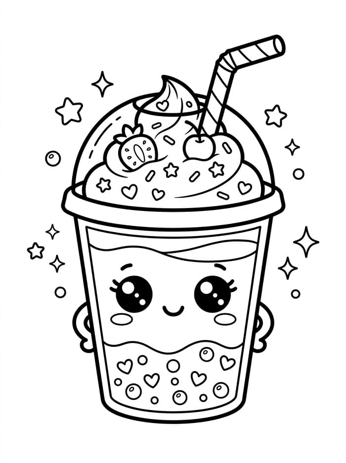Coloriage Smoothie adorable