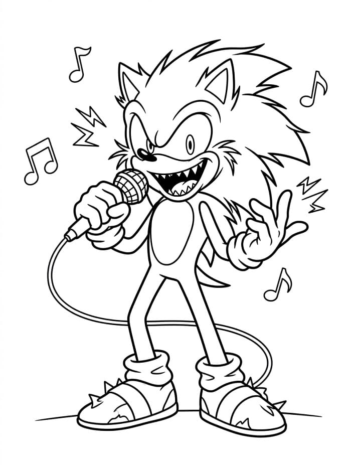 Coloriage Sonic Exe Gratuit