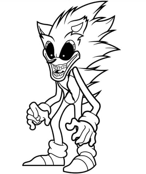 Coloriage Sonic Exe Imprimable Gratuit