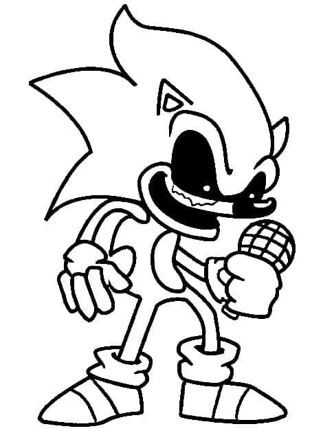 Coloriage Sonic Exe Imprimable