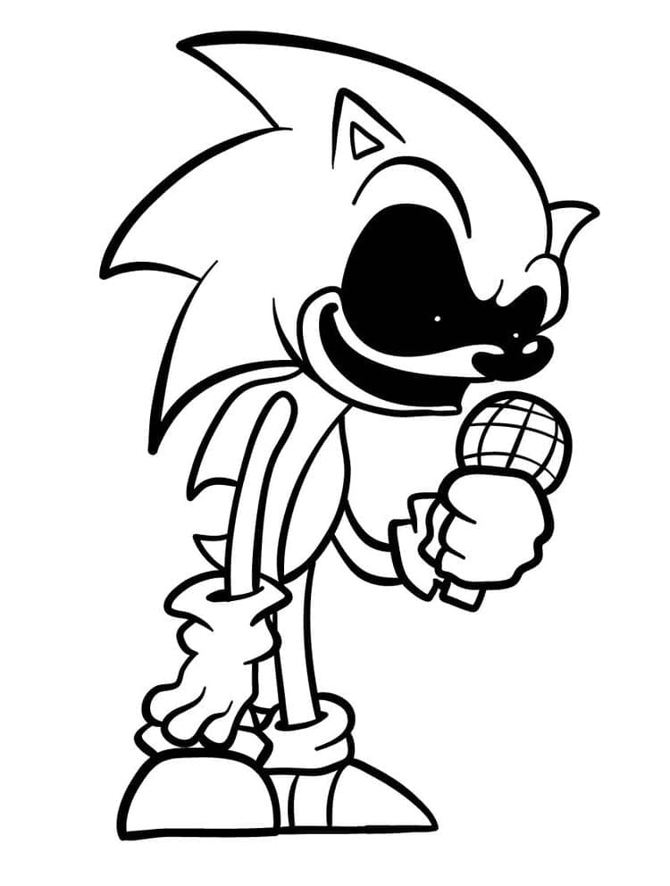 Coloriage Sonic Exe Pour les Enfants