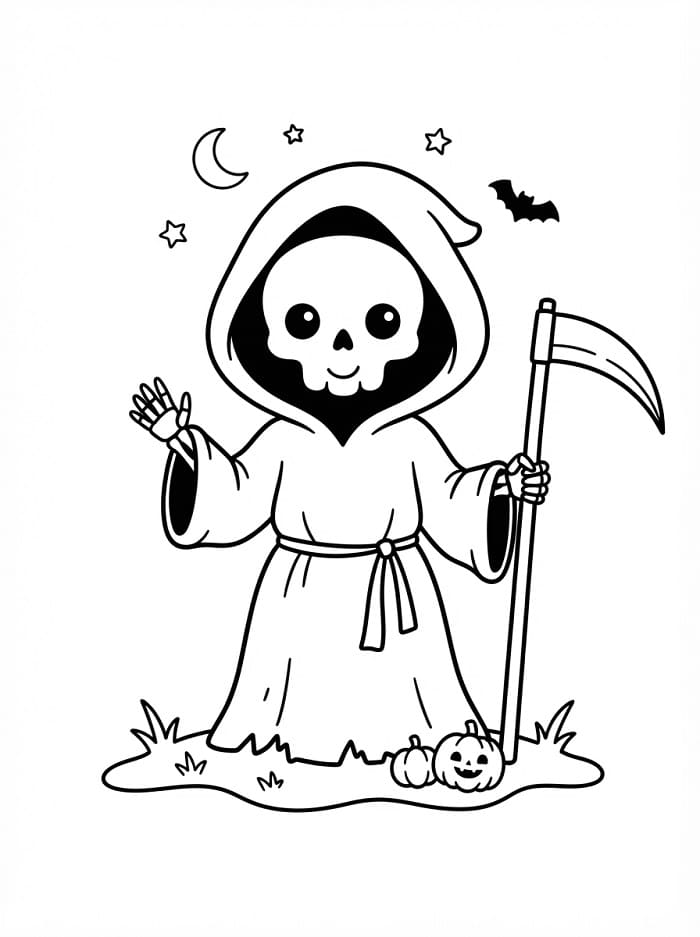 Coloriage Une Faucheuse Mignonne