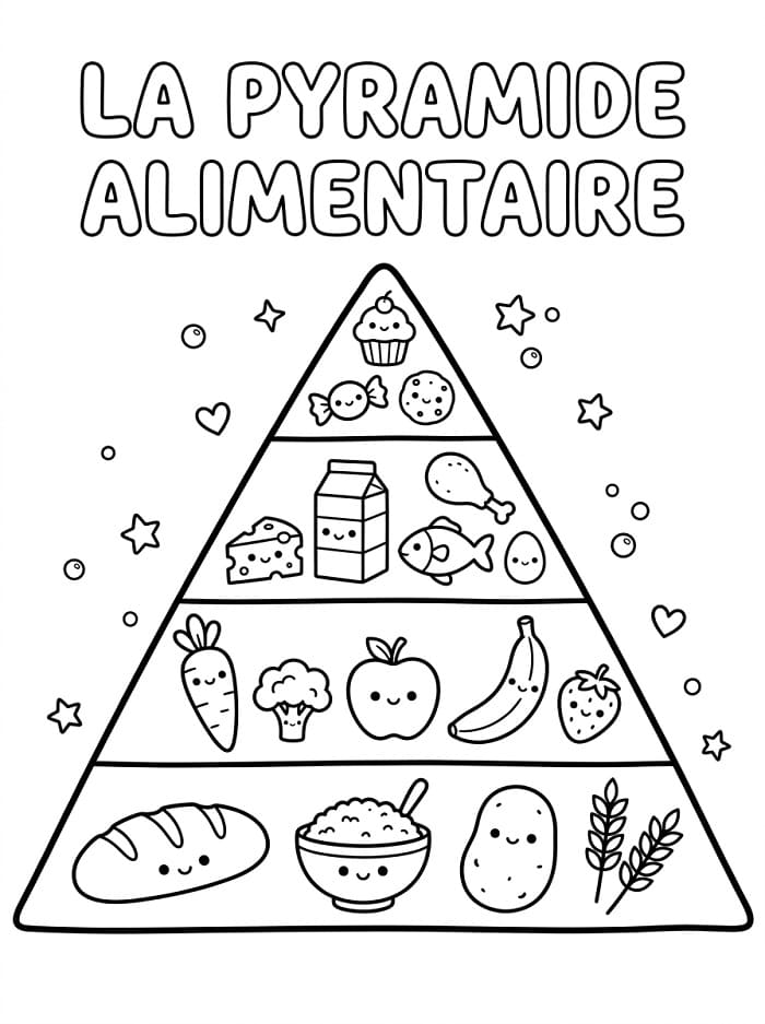 Coloriage Une Pyramide Alimentaire