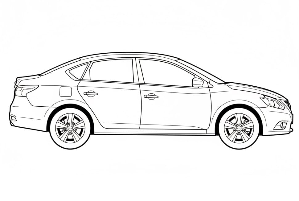 Coloriage Une Voiture Nissan